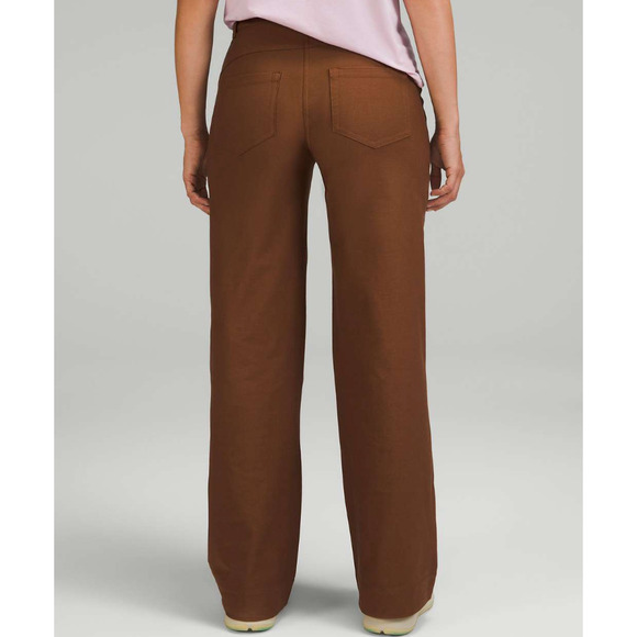 Lululemon City Sleek 5 Pocket Wide-Leg High-Rise Pant Roasted Brown - Picture 2 of 6
